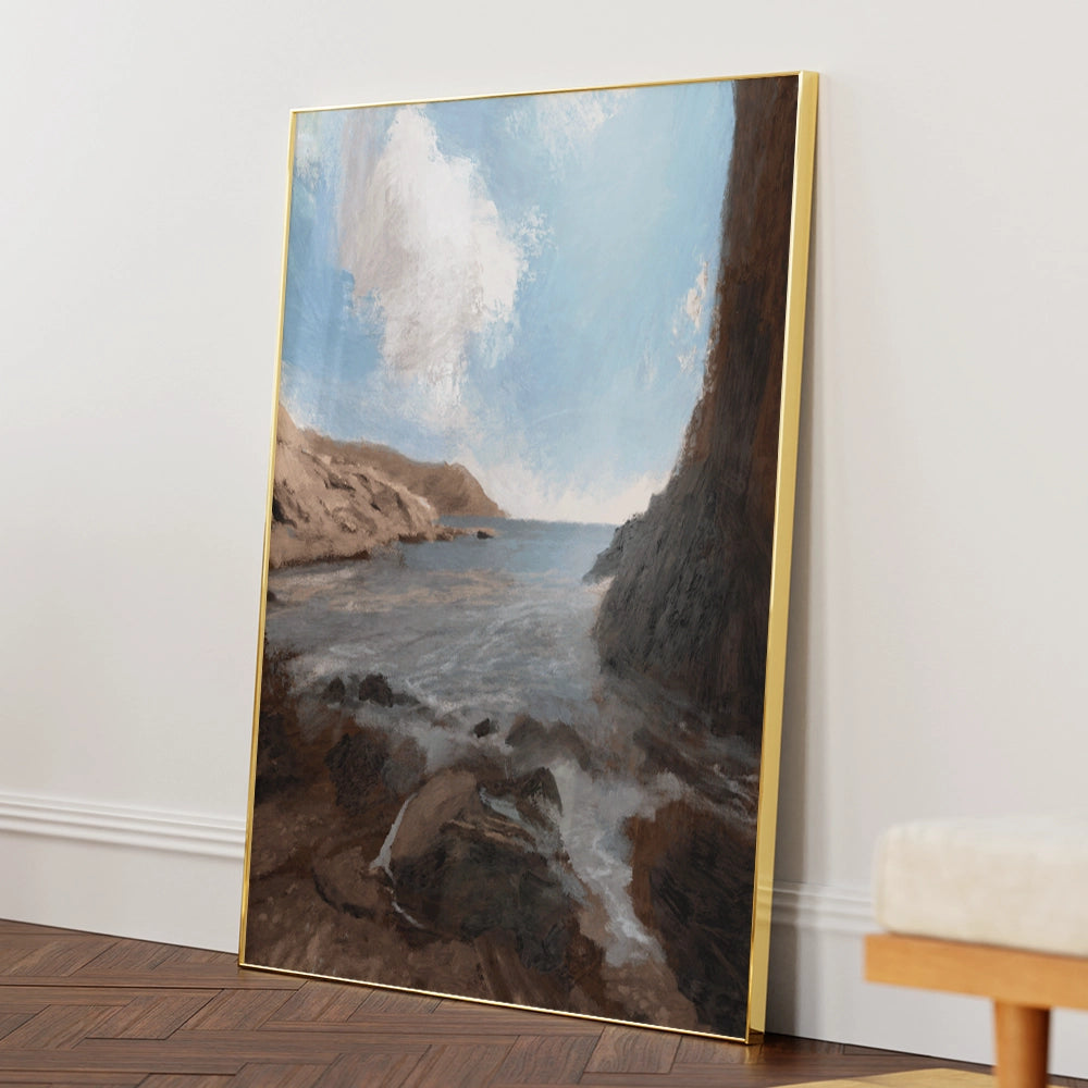 Castle Cove Beach Landscape Wall Art - XS / Matte Paper / Rolled Art - Nook At You