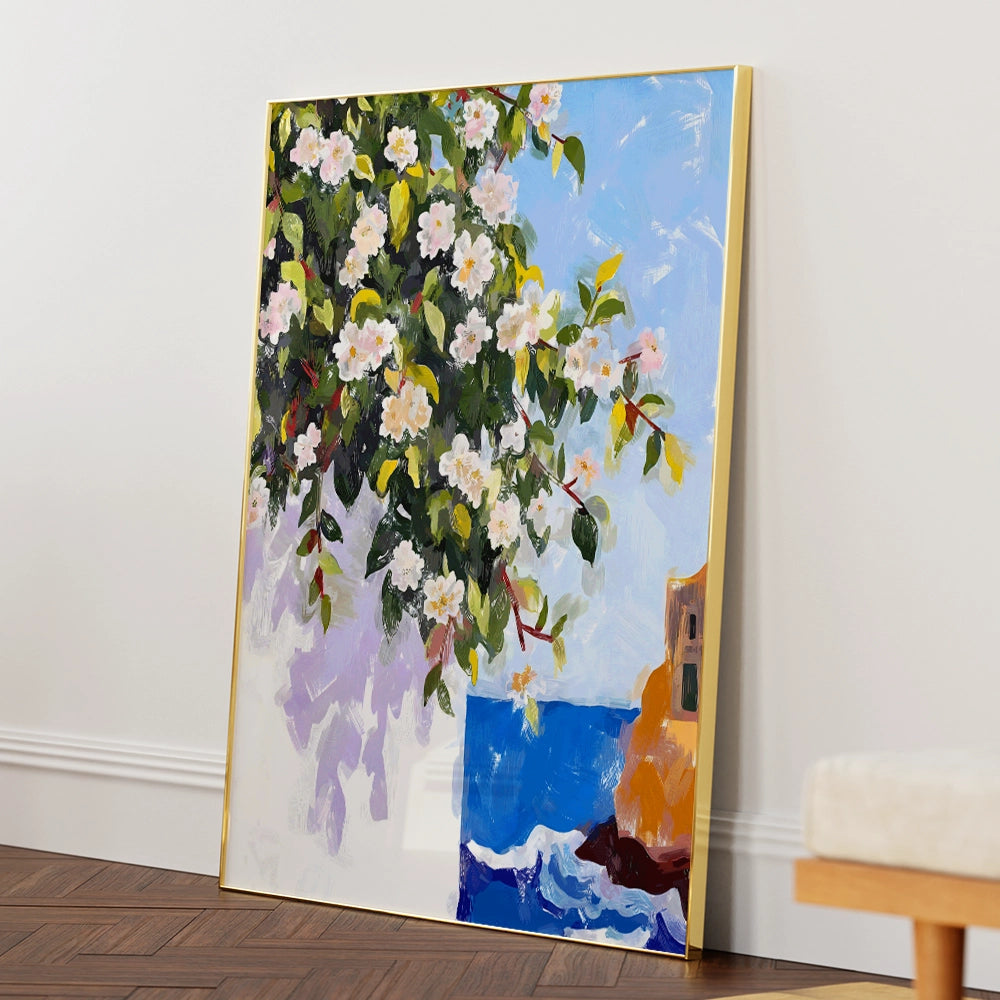 Where The Blossoms Meet The Sea Botanical Art Prints - XS / Matte Paper / Rolled Art - Nook At You