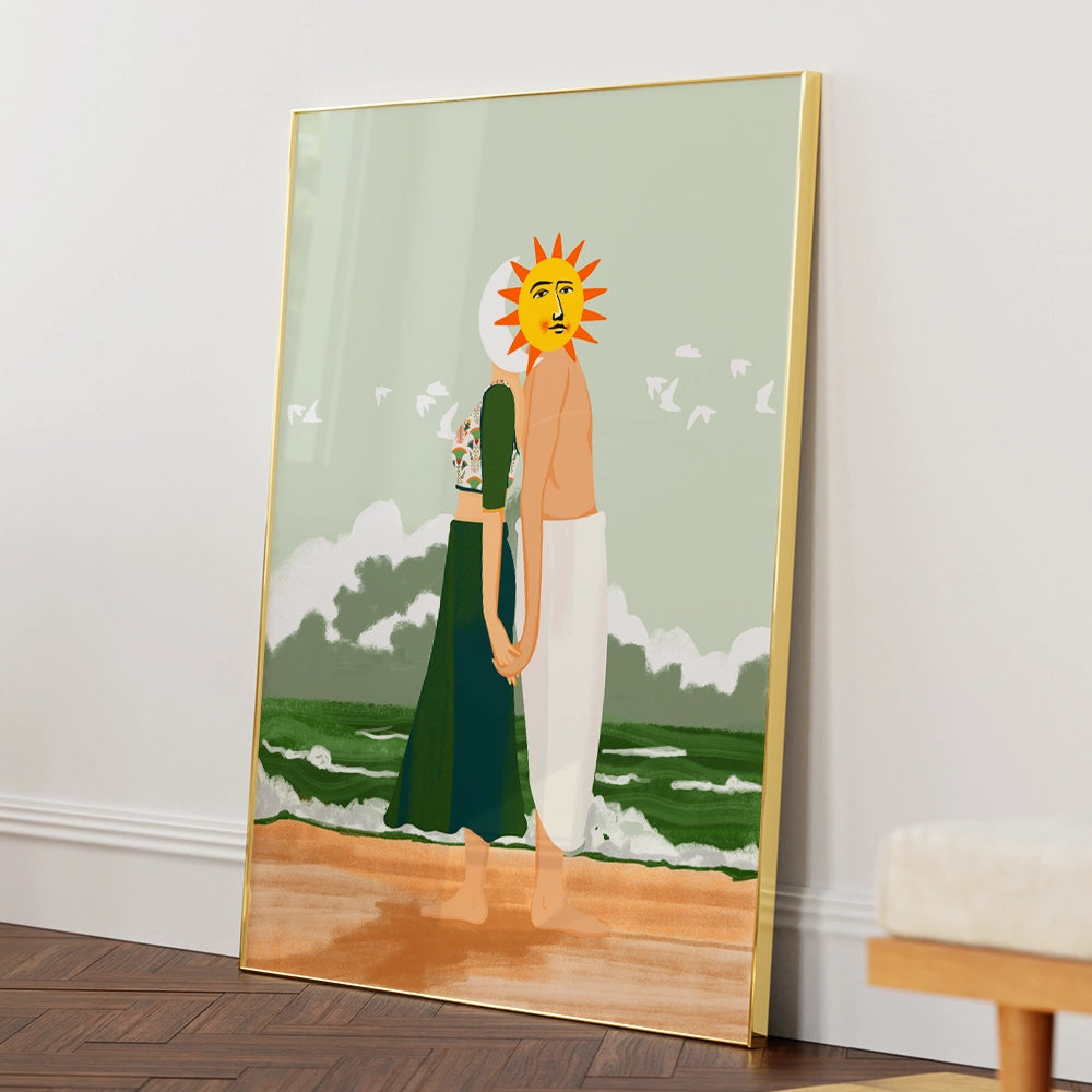 Celestial Union Boho Wall Art - XS / Matte Paper / Rolled Art - Nook At You