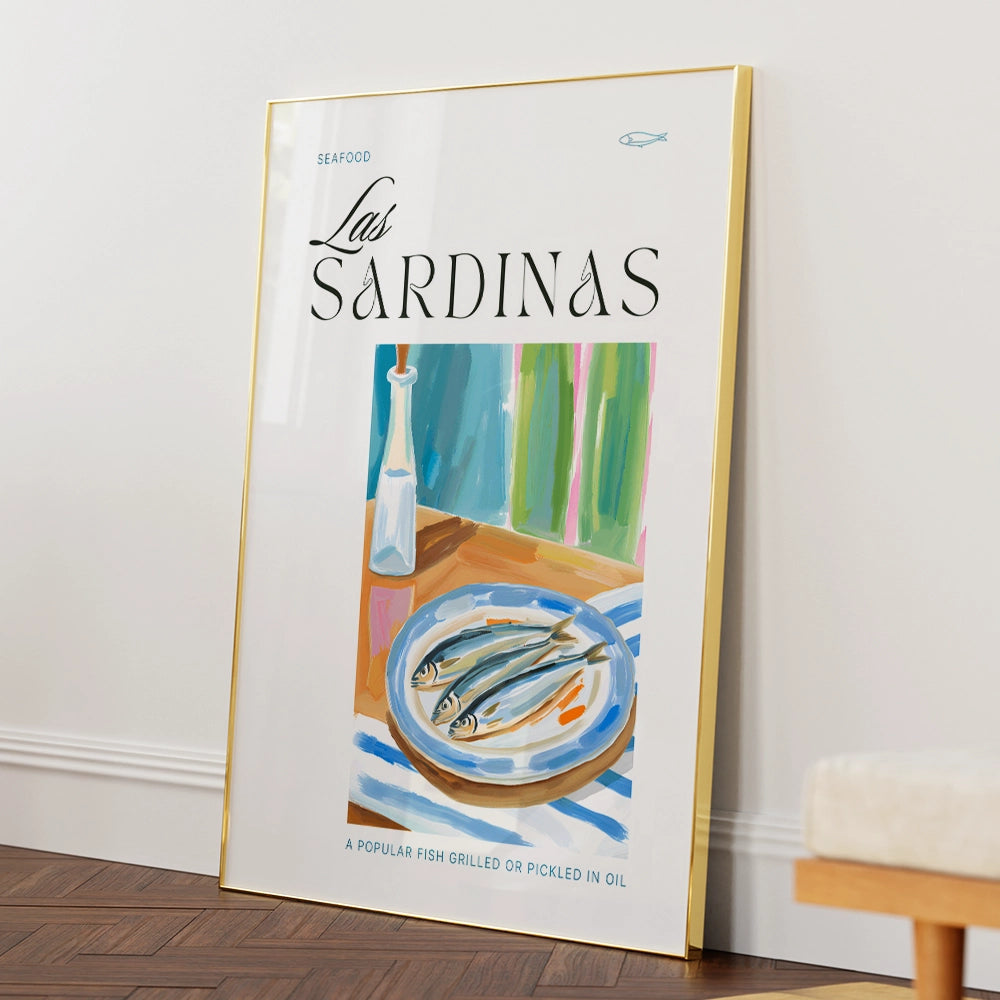Sardine Gourmet Wall Art Print - XS / Matte Paper / Rolled Art - Nook At You