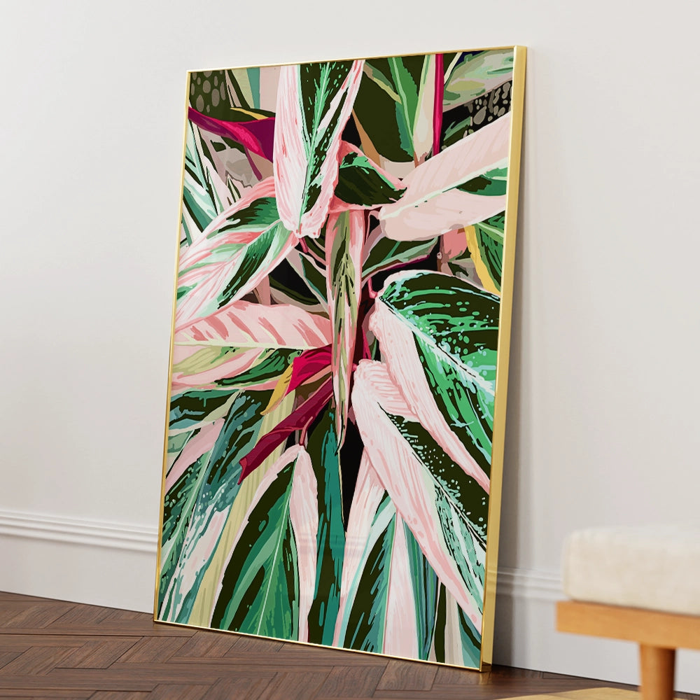 Tropical Variegated Houseplant Botanical Wall Art Poster - XS / Matte Paper / Rolled Art - Nook At You
