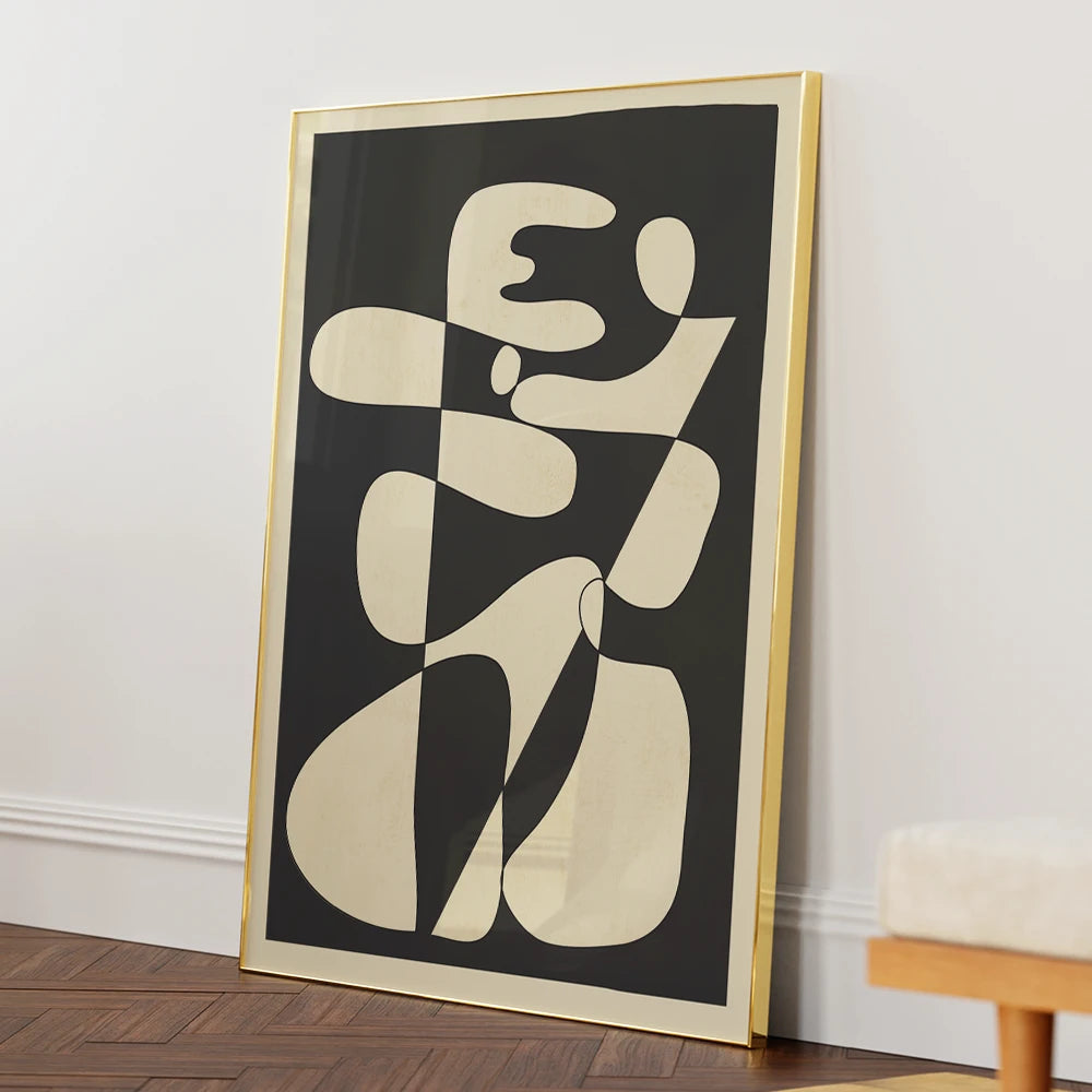 Interlocking Organic Forms Abstract Wall Art Poster - XS / Matte Paper / Rolled Art - Nook At You