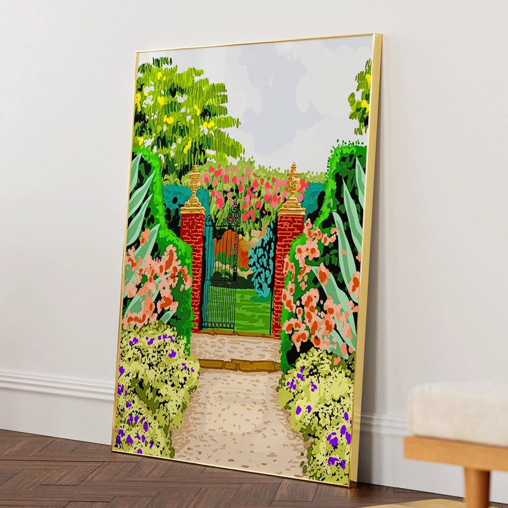 Gated Garden Landscape Art Print - XS / Matte Paper / Rolled Art - Nook At You