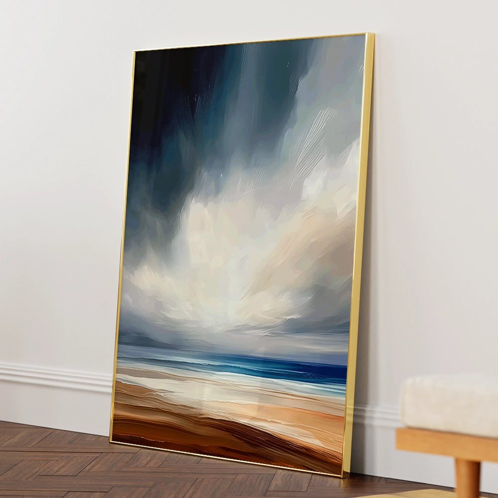 Dramatic Sky Abstract Wall Art Painting - XS / Matte Paper / Rolled Art - Nook At You