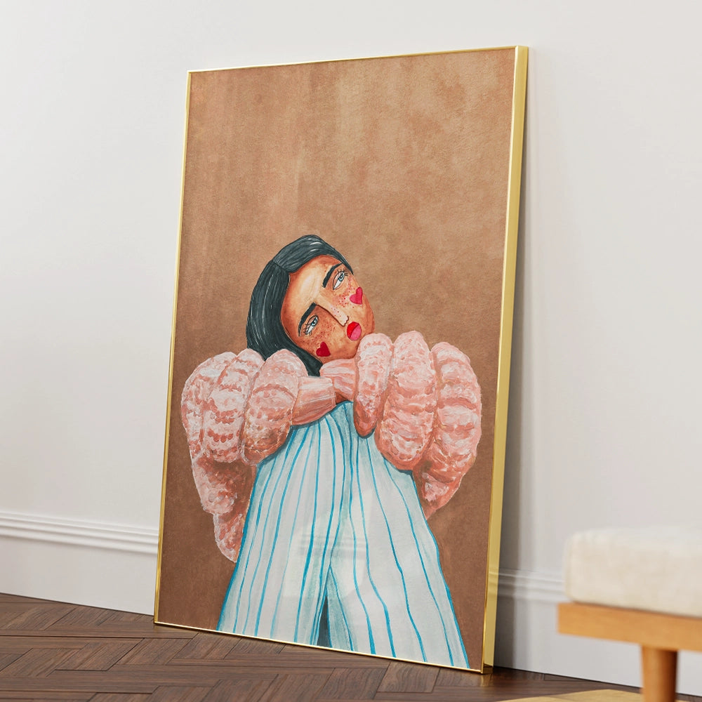 Dreaming girl Art Print - XS / Matte Paper / Rolled Art - Nook At You