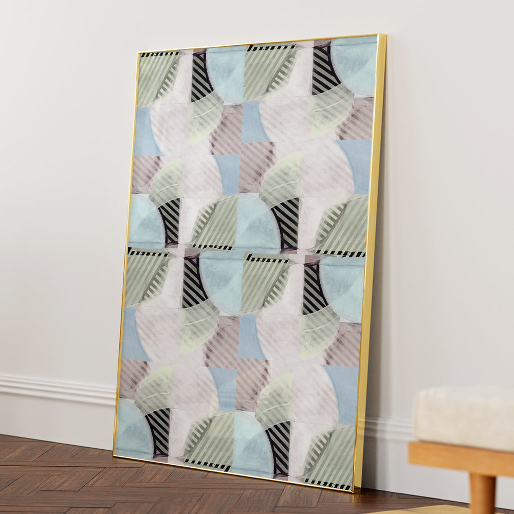 Abstract Misty Stripes 3 Painting - XS / Matte Paper / Rolled Art - Nook At You