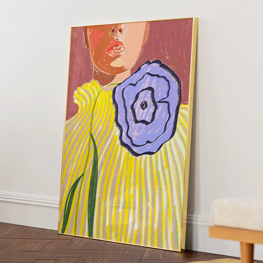 Blossom Elegance Modern Women Illustration Art - XS / Matte Paper / Rolled Art - Nook At You