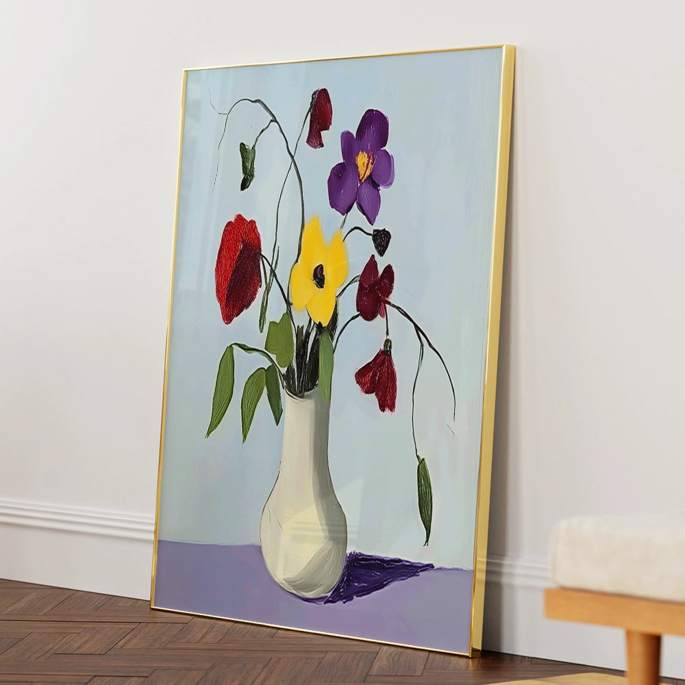 Flower Mood Botanical Wall Art Painting - XS / Matte Paper / Rolled Art - Nook At You