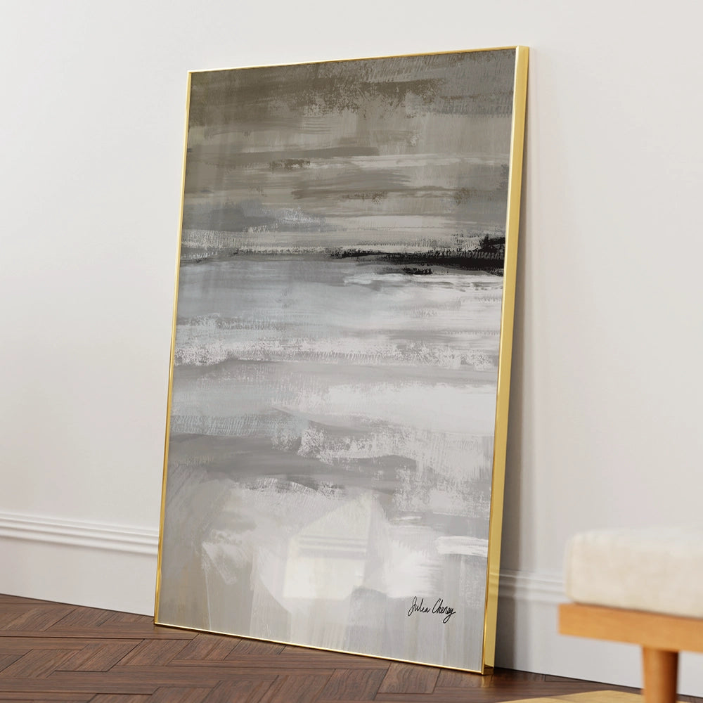 Winter Shore Abstract Painting - XS / Matte Paper / Rolled Art - Nook At You