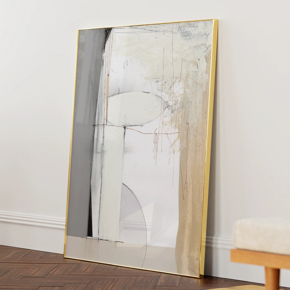 Soft Neutral Abstract Wall Art Print - XS / Matte Paper / Rolled Art - Nook At You