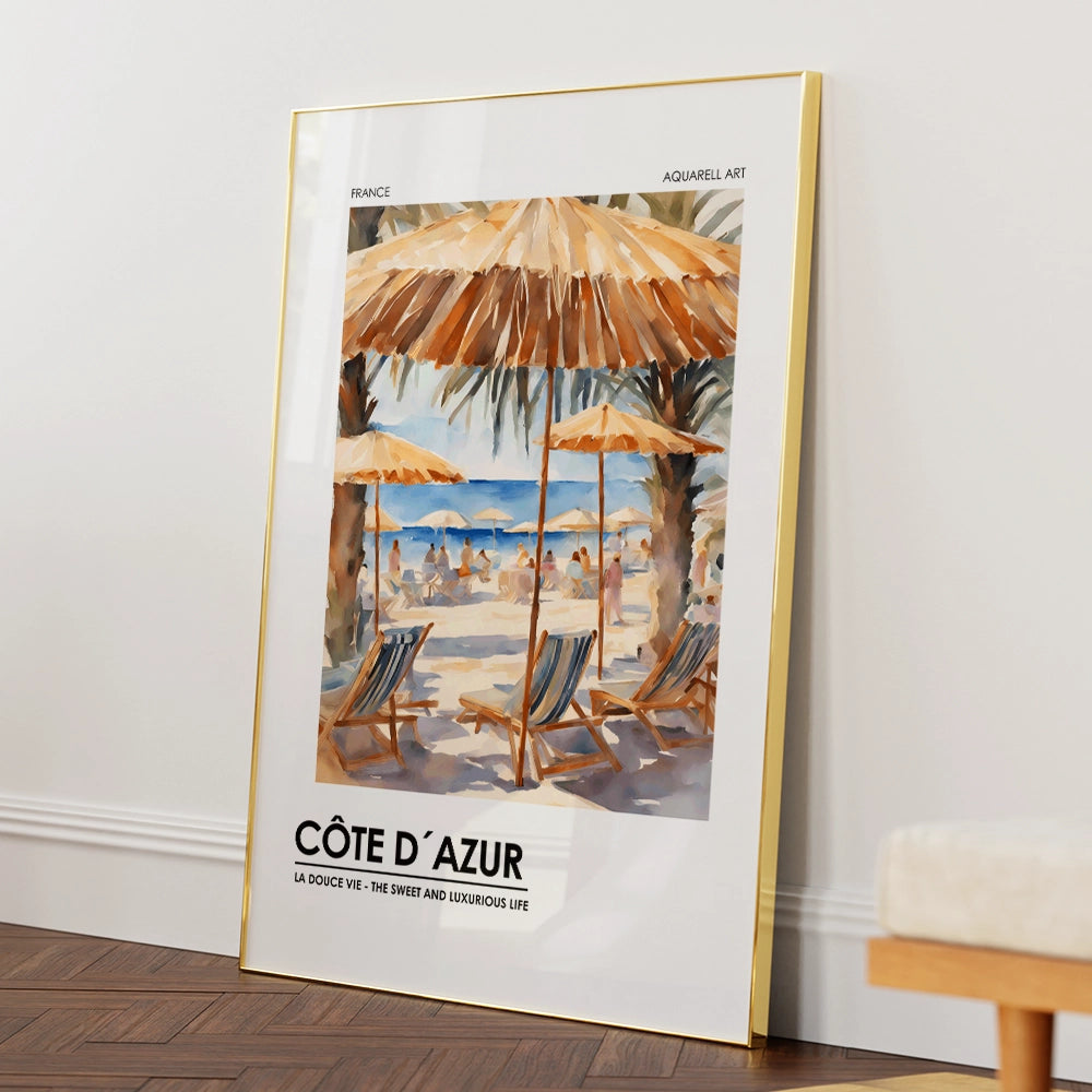 Côte d_Azur Landscape Wall Art - XS / Matte Paper / Rolled Art - Nook At You