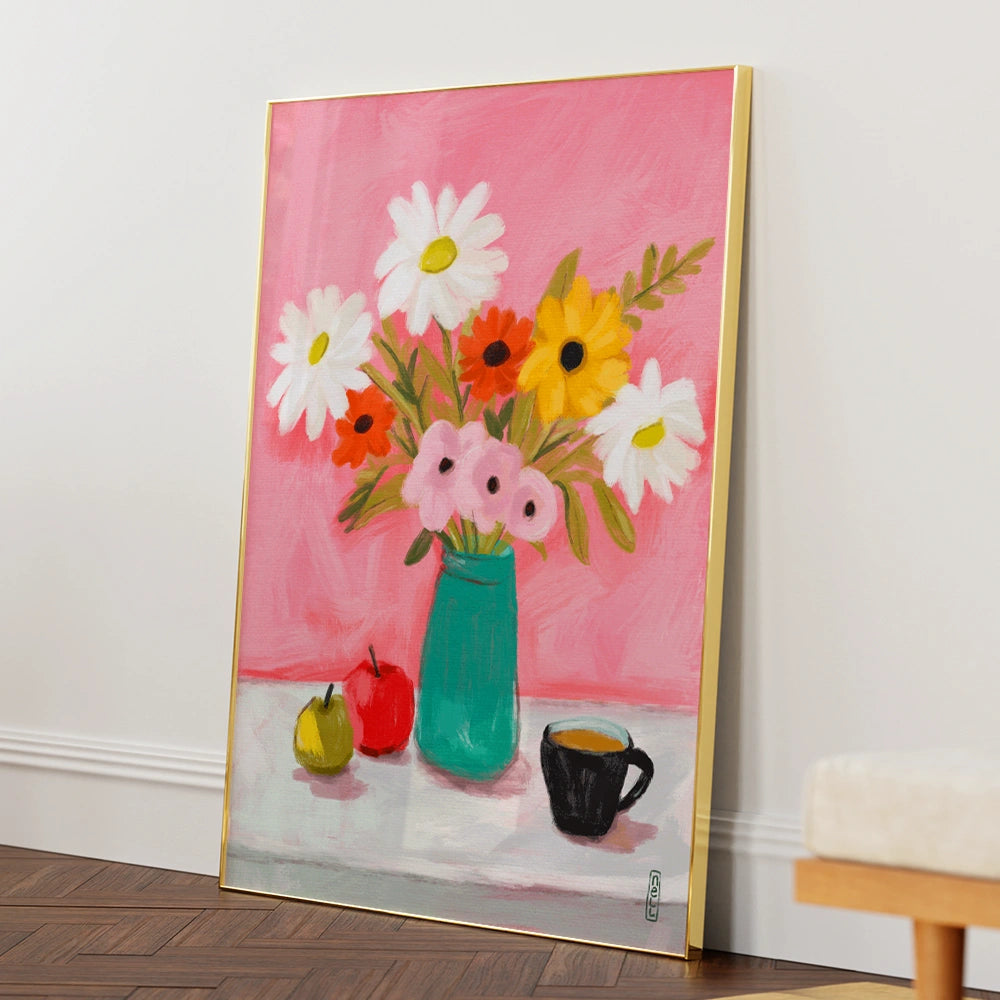 Cheerful Floral Still Life Botanical Wall Art Print - XS / Matte Paper / Rolled Art - Nook At You