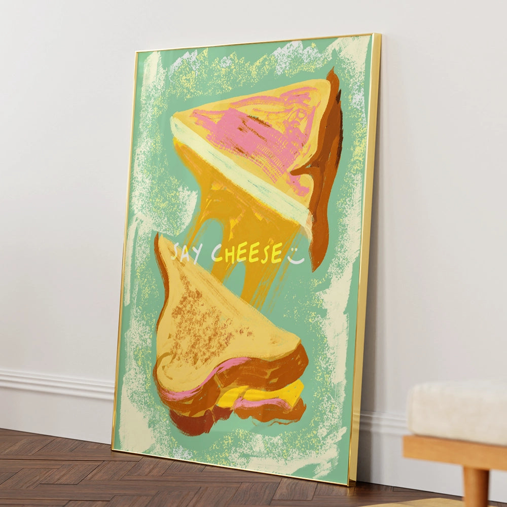 Melted Cheese Sandwiches Dining Room Wall Art - XS / Matte Paper / Rolled Art - Nook At You