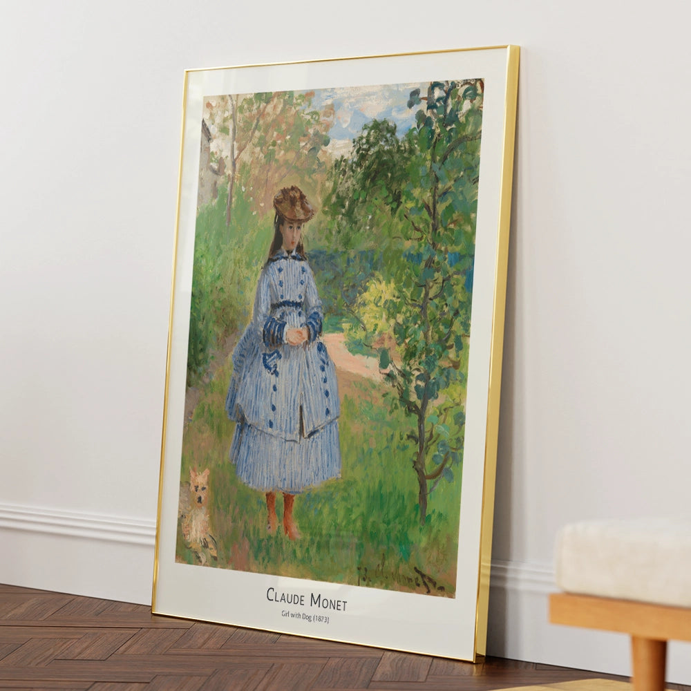 Monet - Girl with Dog (1873) Exhibition Poster - XS / Matte Paper / Rolled Art - Nook At You