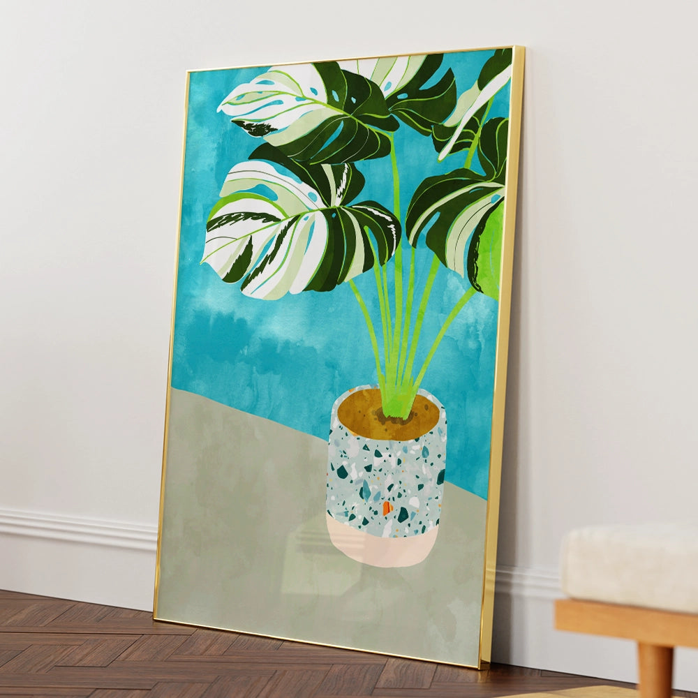 Variegated Monstera Botanical Wall Art - 5XL / Canvas / Rolled Art - Nook At You