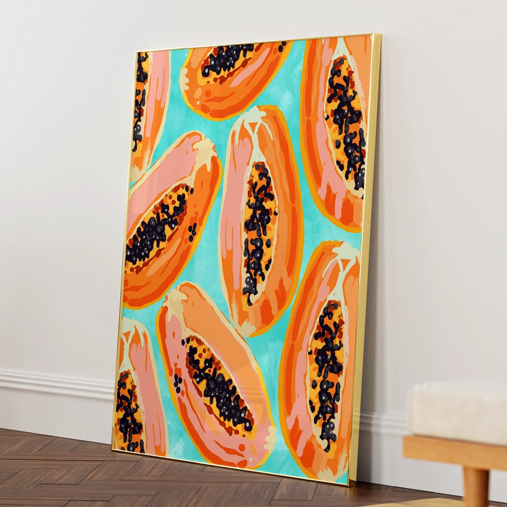 Big Papaya Canvas Prints - XS / Matte Paper / Rolled Art - Nook At You