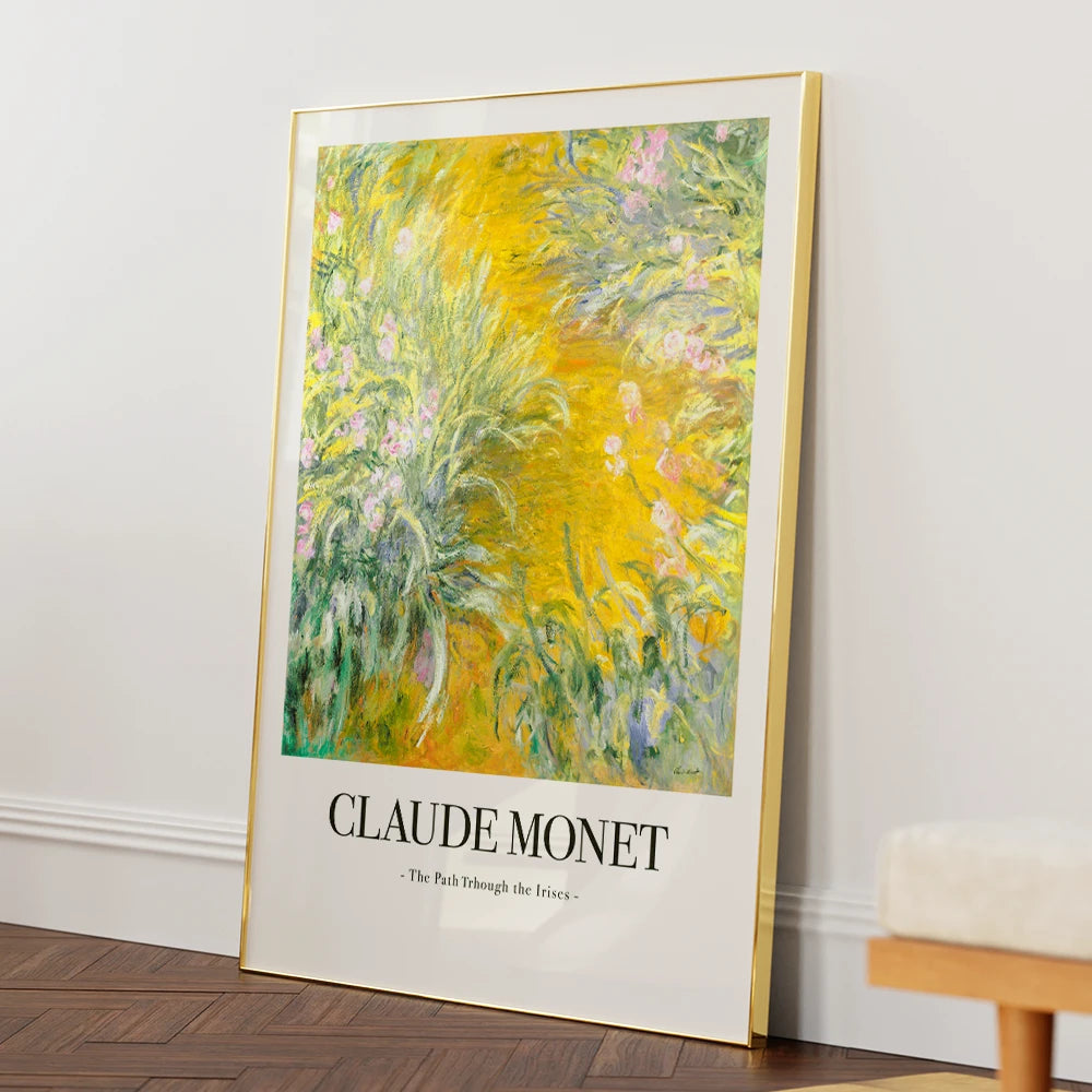 Claude Monet - The Path Through The Irises Vintage Museum Poster - XS / Matte Paper / Rolled Art - Nook At You