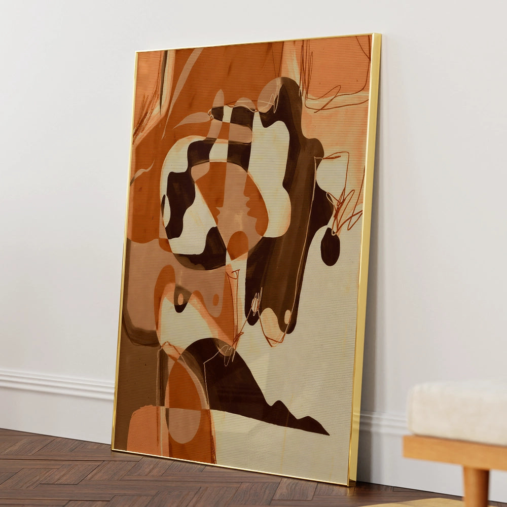 Becoming 3 Abstract Paintings - XS / Matte Paper / Rolled Art - Nook At You