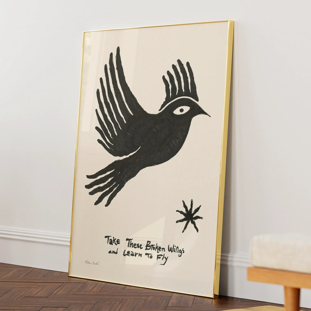 Fly Away Quotes Wall Art - XS / Matte Paper / Rolled Art - Nook At You