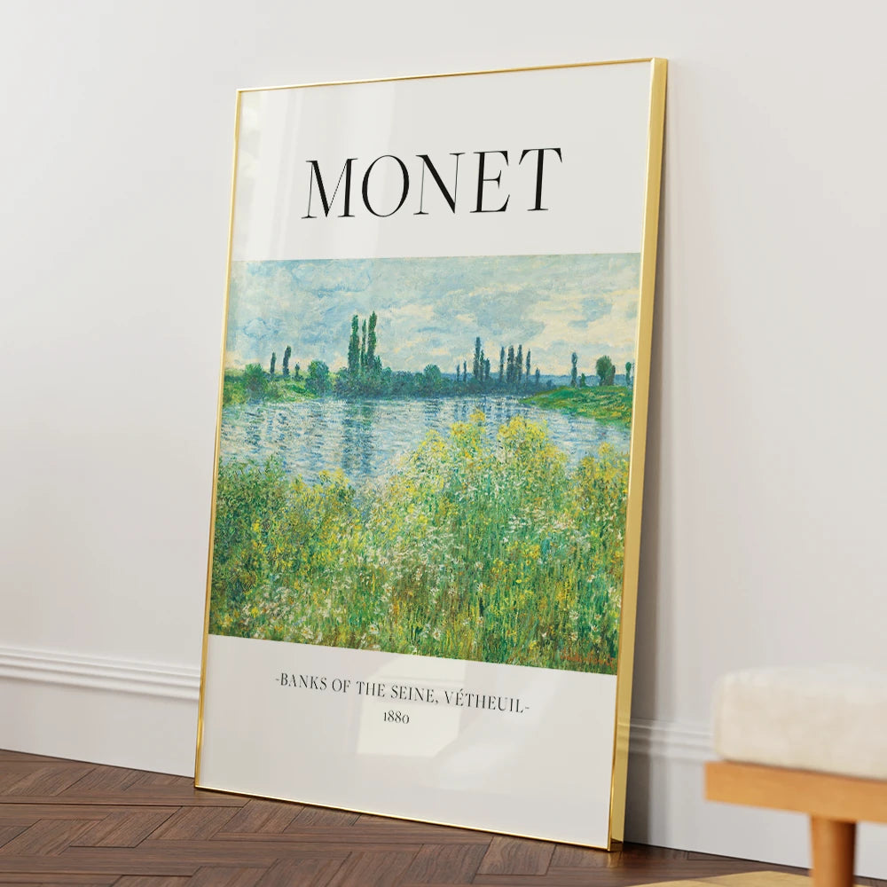 Claude Monet - Banks Of The Seine Vintage Museum Poster - XS / Matte Paper / Rolled Art - Nook At You