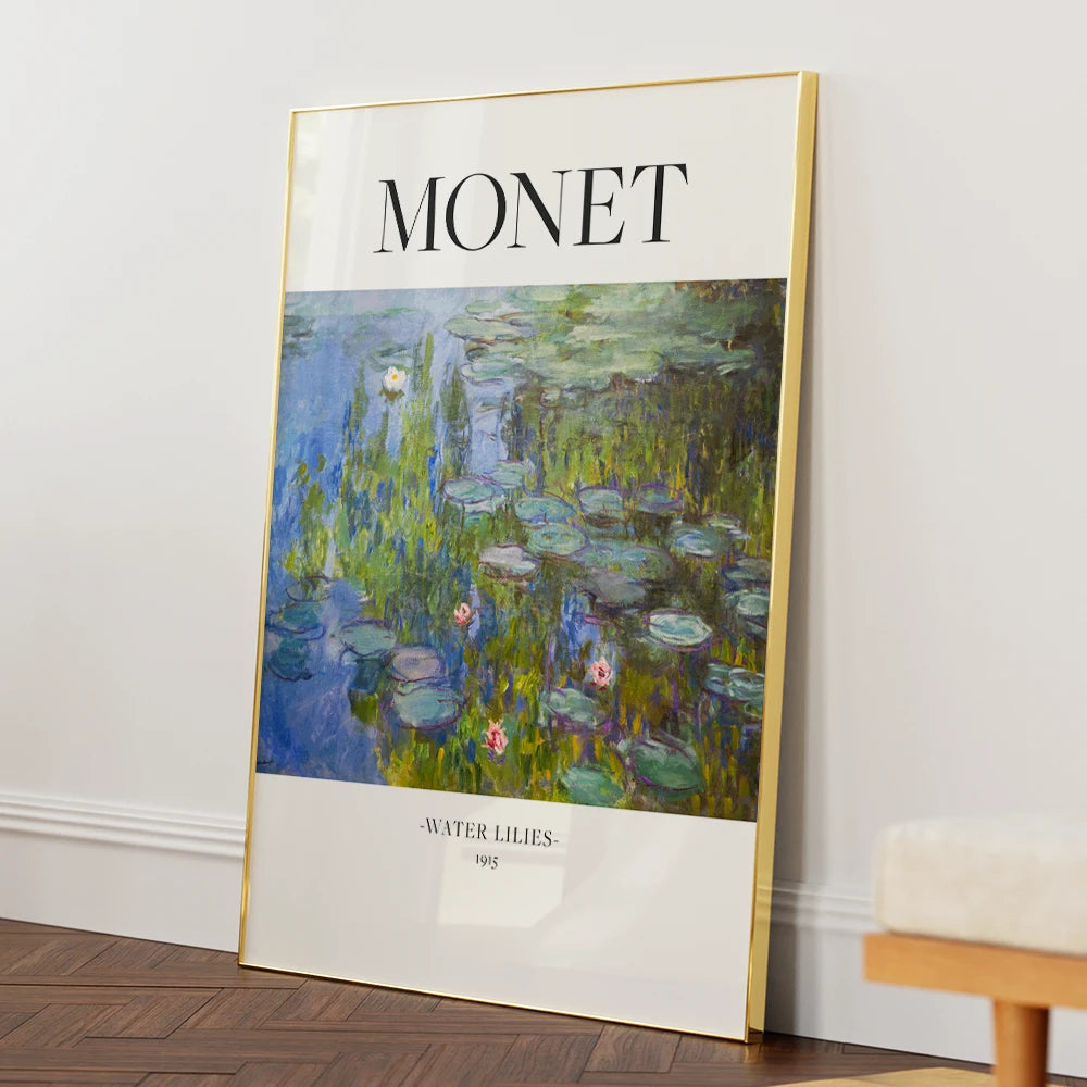 Claude Monet - Water Lilies 1915 Exhibition Poster for Living Room - XS / Matte Paper / Rolled Art - Nook At You