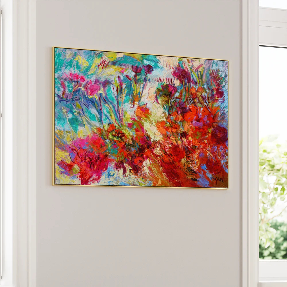 Botanic Radiance Abstract Painting - XS / Matte Paper / Rolled Art - Nook At You
