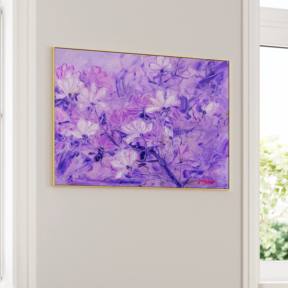 Dreamy Lavender Blossoms Vibrant Botanical Wall Art Poster - XS / Matte Paper / Rolled Art - Nook At You