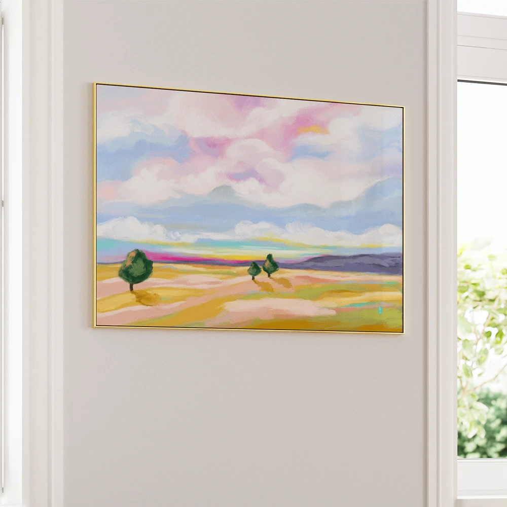 Dreamy Pastel Landscape Wall Art For Living Room - XS / Matte Paper / Rolled Art - Nook At You