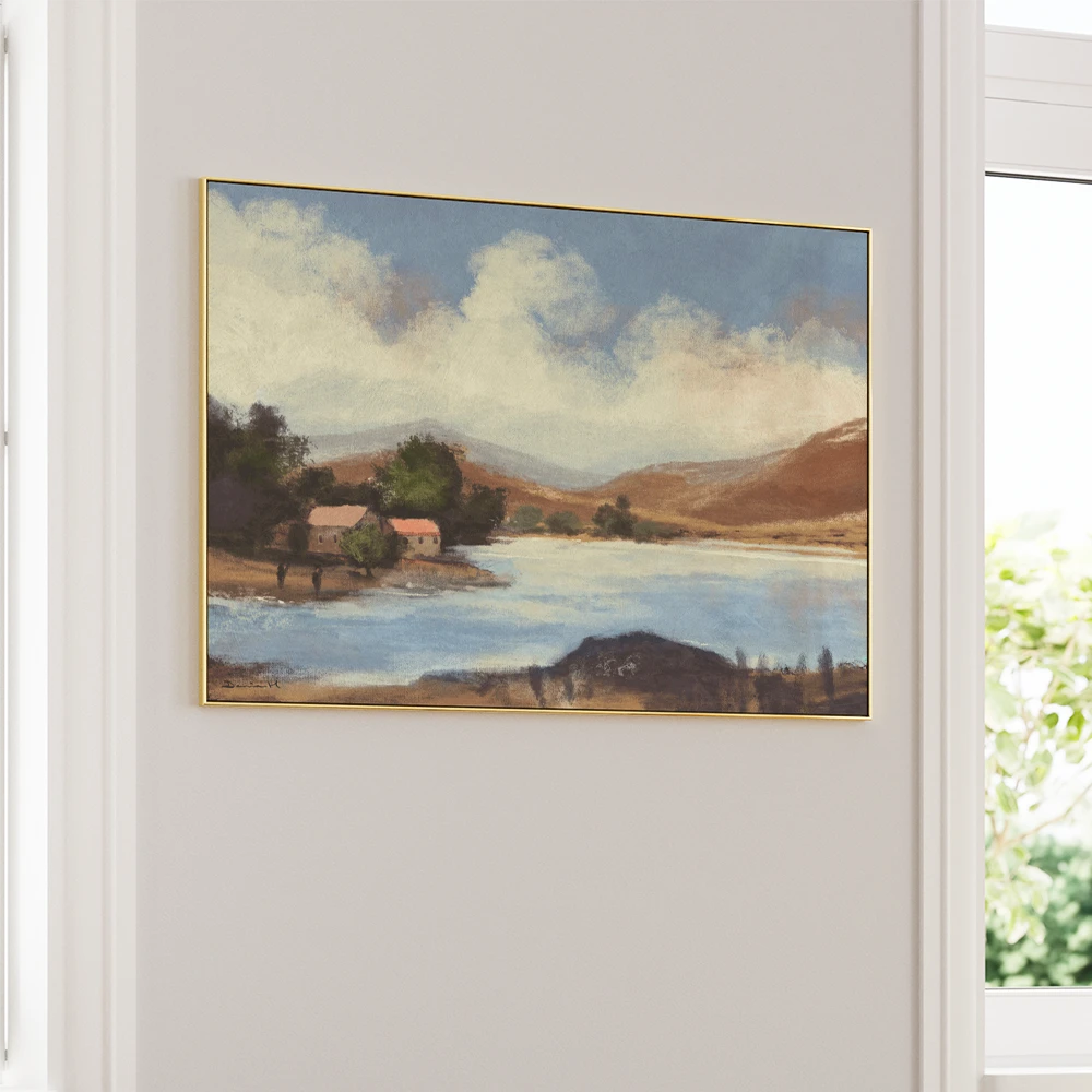 Lake Vista Landscape Painting - XS / Matte Paper / Rolled Art - Nook At You