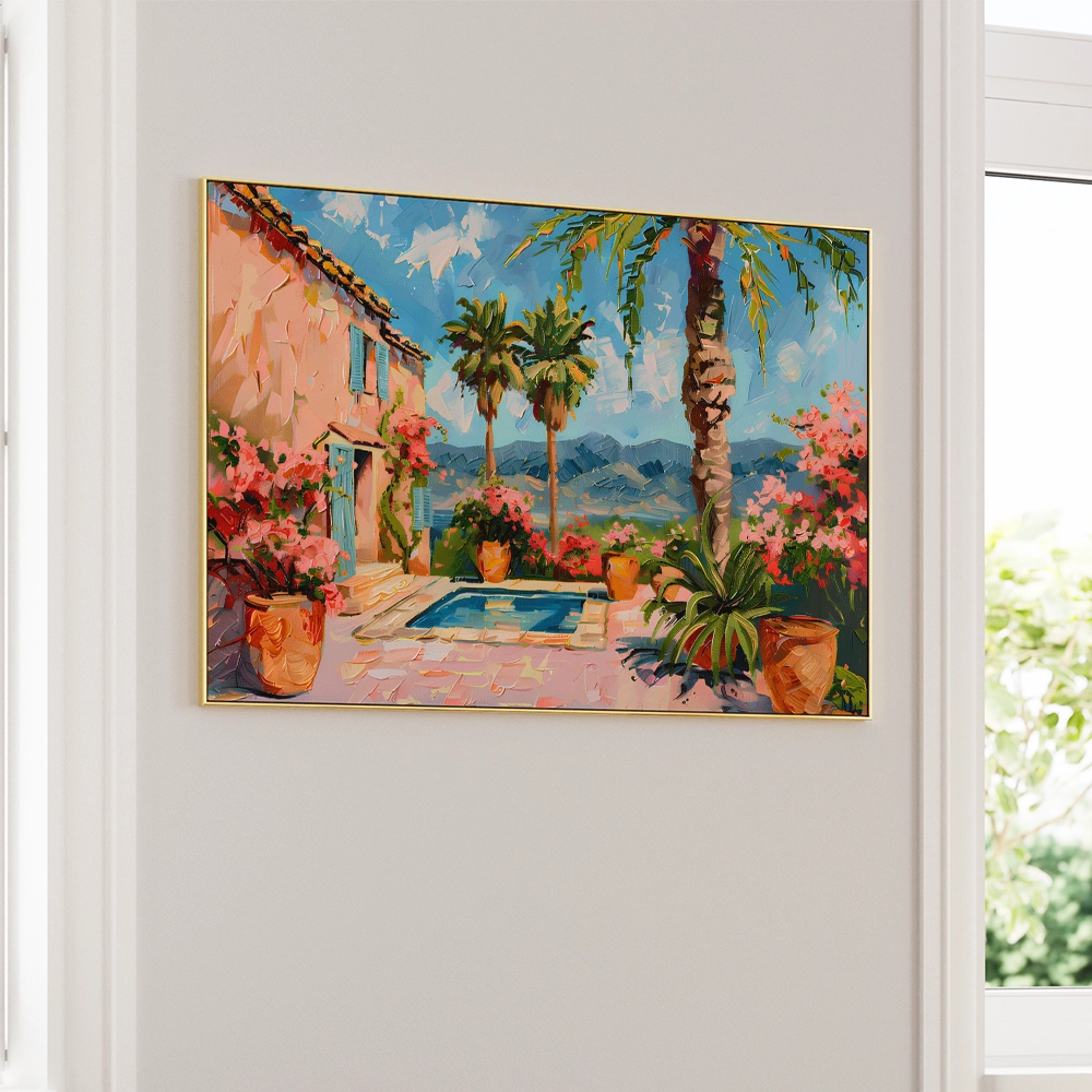 Picturesque Villa Landscape Painting - XS / Matte Paper / Rolled Art - Nook At You