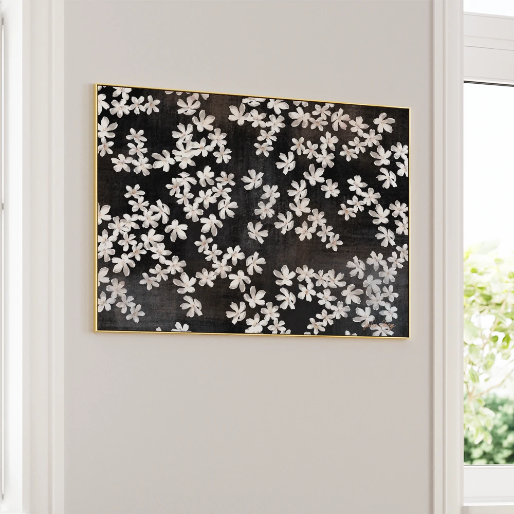 Delicate White Petals Abstract Wall Art Print - XS / Matte Paper / Rolled Art - Nook At You