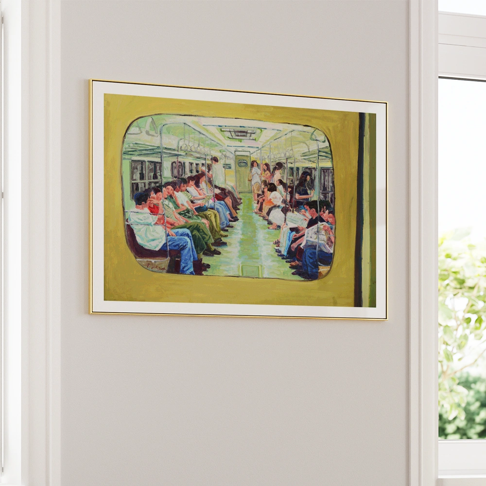 Green Subway Journey Landscape Wall Art - XS / Matte Paper / Rolled Art - Nook At You