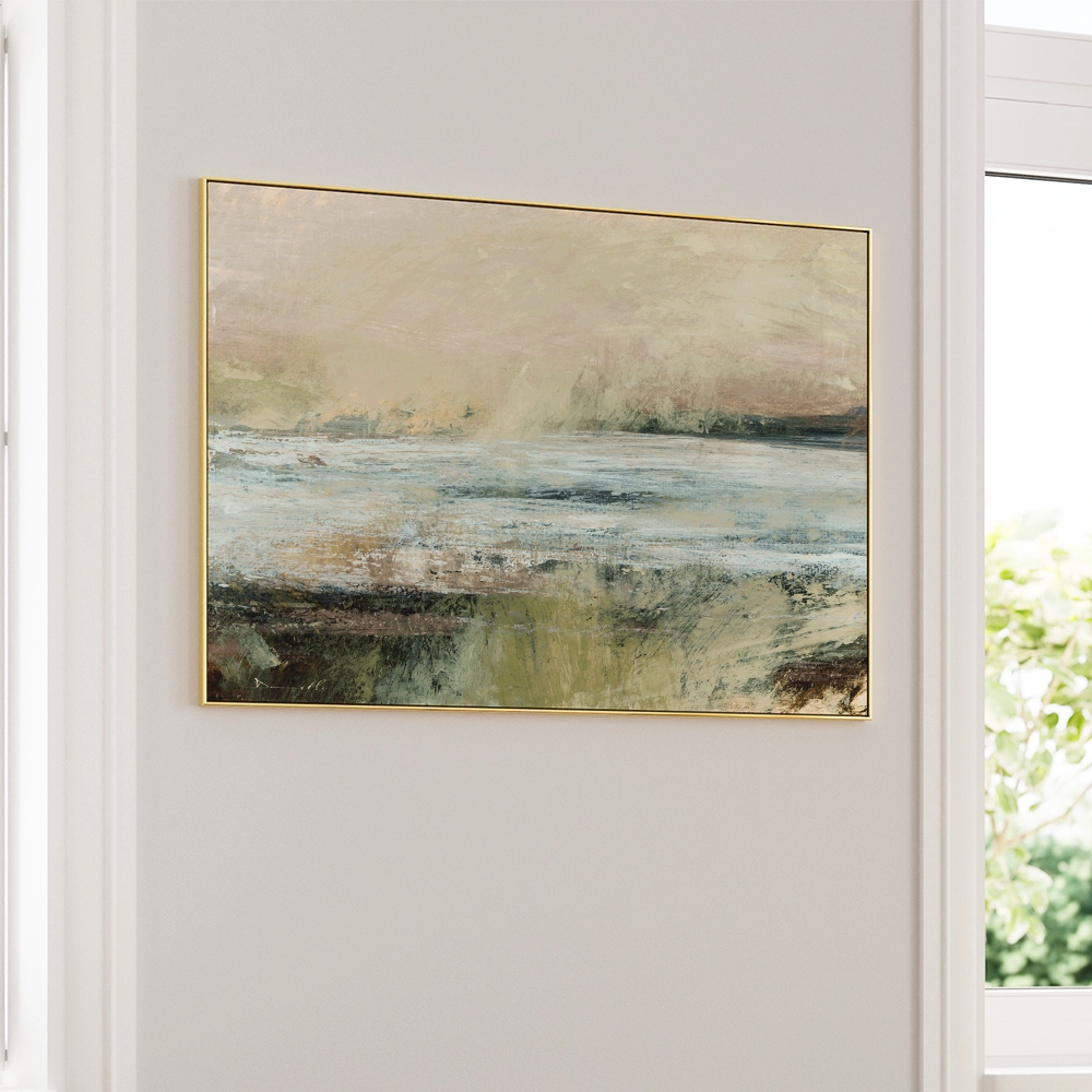 Langstone Horizontal Abstract Painting On Canvas - XS / Matte Paper / Rolled Art - Nook At You