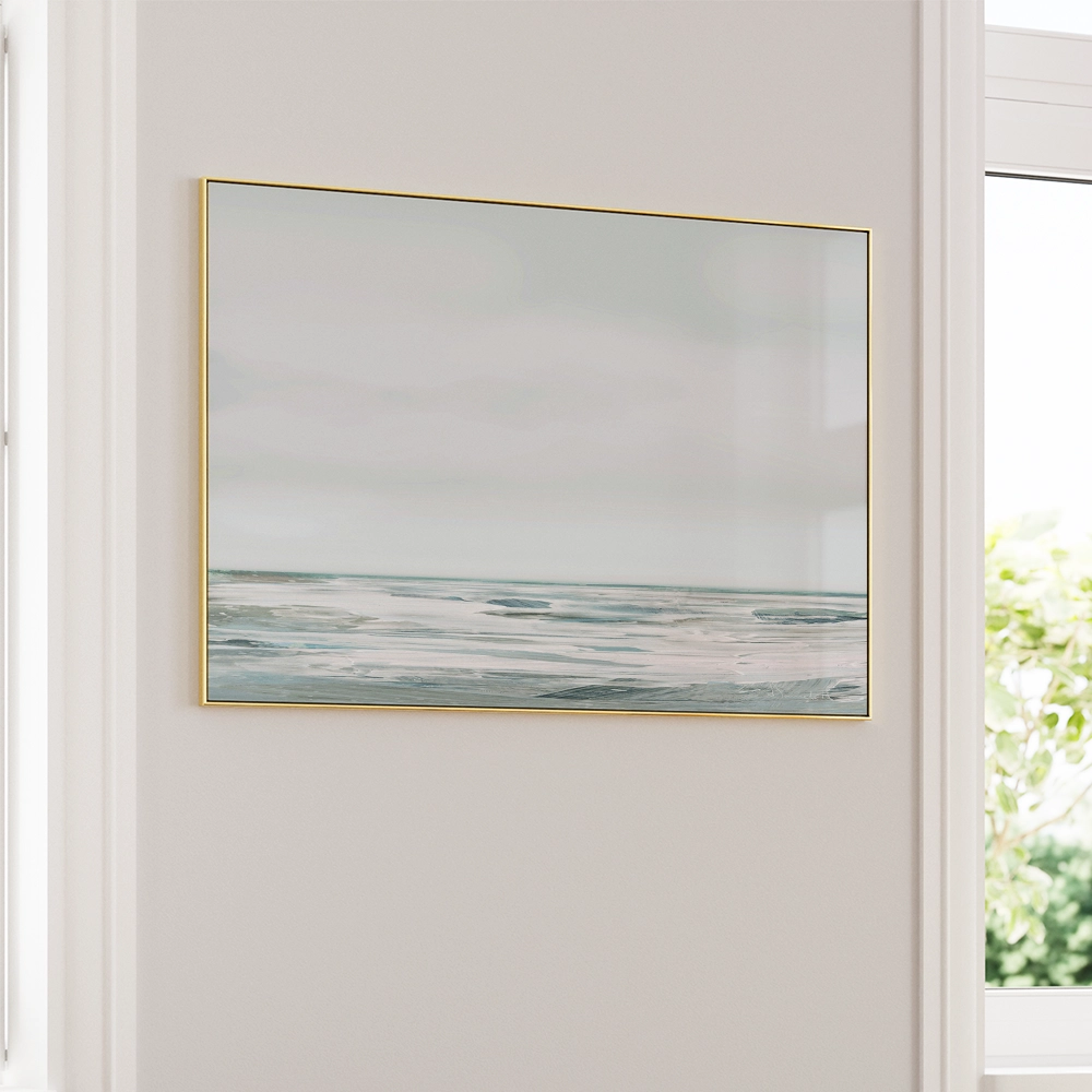 White Day Horizontal Abstract Painting for Living Room - XS / Matte Paper / Rolled Art - Nook At You