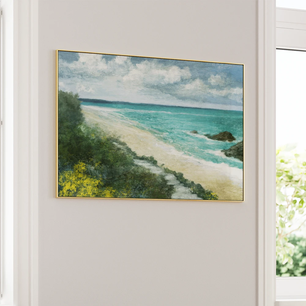 Coastal Walk Landscape Painting - XS / Matte Paper / Rolled Art - Nook At You