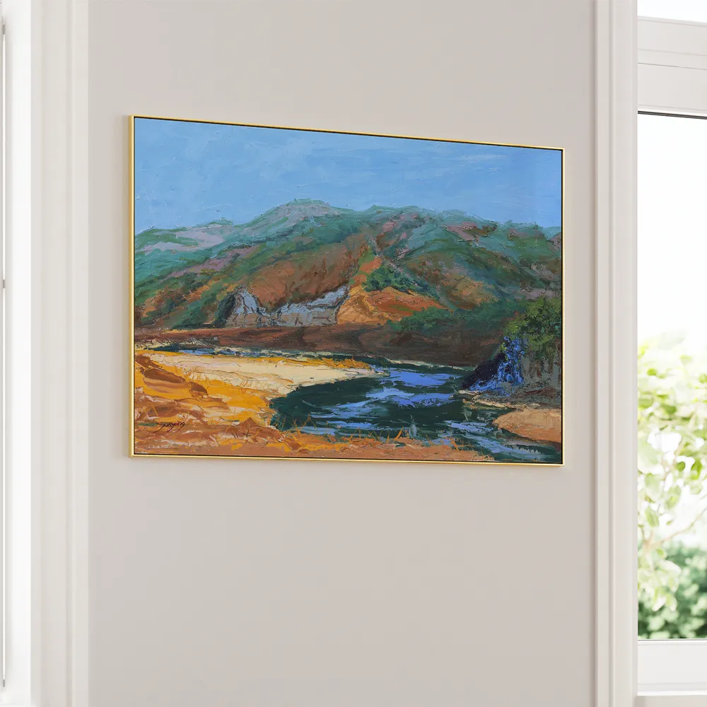 Serene Mountain River Landscape Wall Art Poster - XS / Matte Paper / Rolled Art - Nook At You