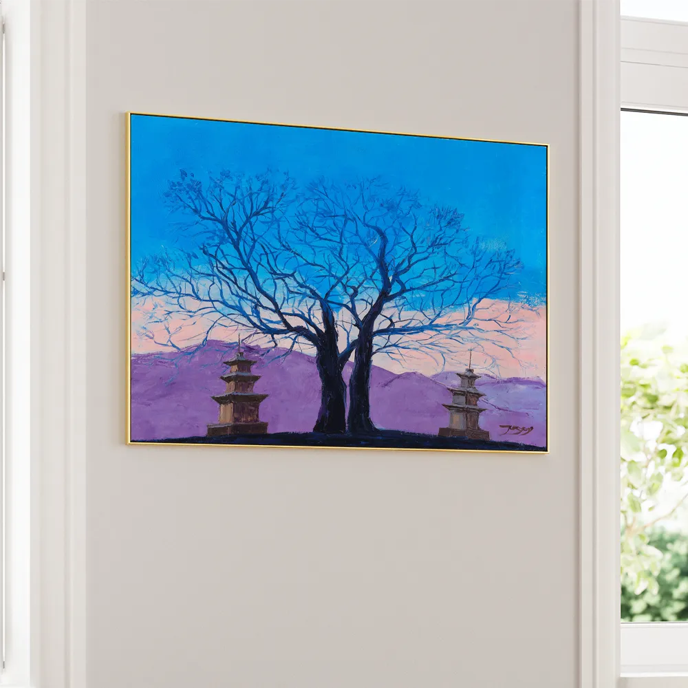 Serene Pagoda Landscape Wall Art Poster For Living Room - XS / Matte Paper / Rolled Art - Nook At You