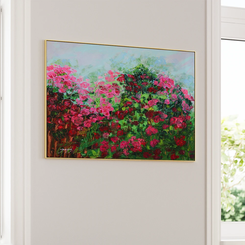 Vibrant Rose Garden Botanical Wall Art Poster - XS / Matte Paper / Rolled Art - Nook At You