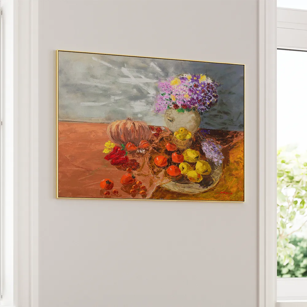 Vibrant Fall Harvest Abstract Wall Art Print - XS / Matte Paper / Rolled Art - Nook At You