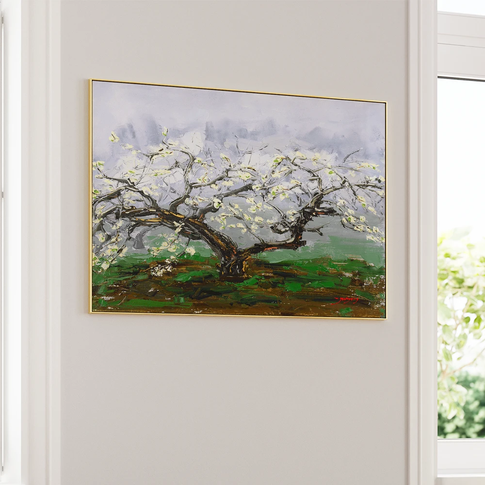 Spring Blossom Tree Nature Landscape Painting - XS / Matte Paper / Rolled Art - Nook At You