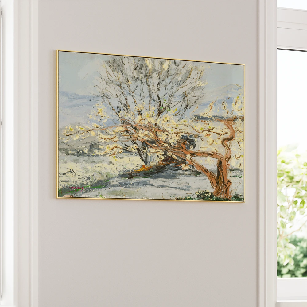 Blossoming Spring Trees Landscape Wall Art Poster - XS / Matte Paper / Rolled Art - Nook At You