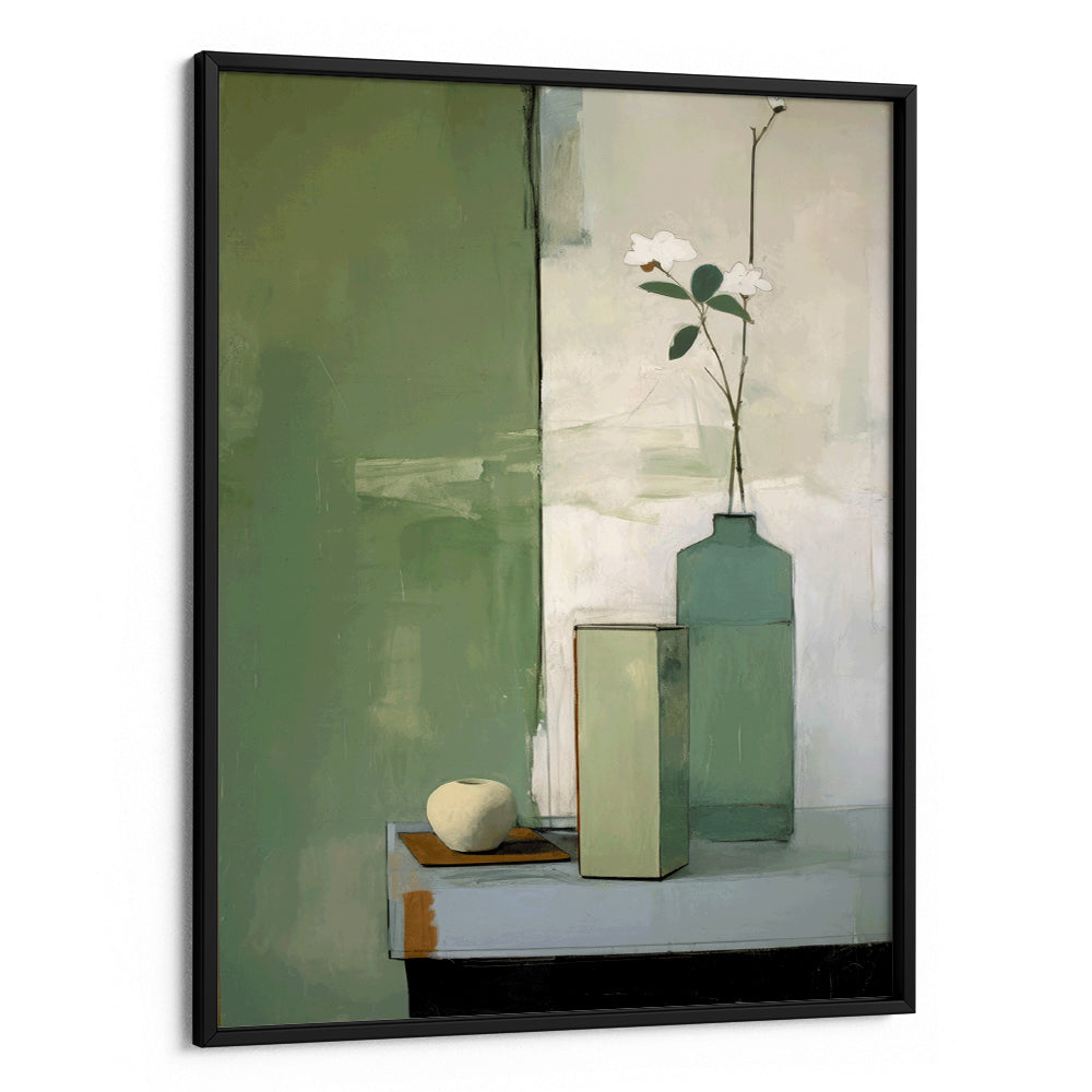 Green Still Life Canvas Paintings - XS / Matte Paper / Rolled Art - Nook At You