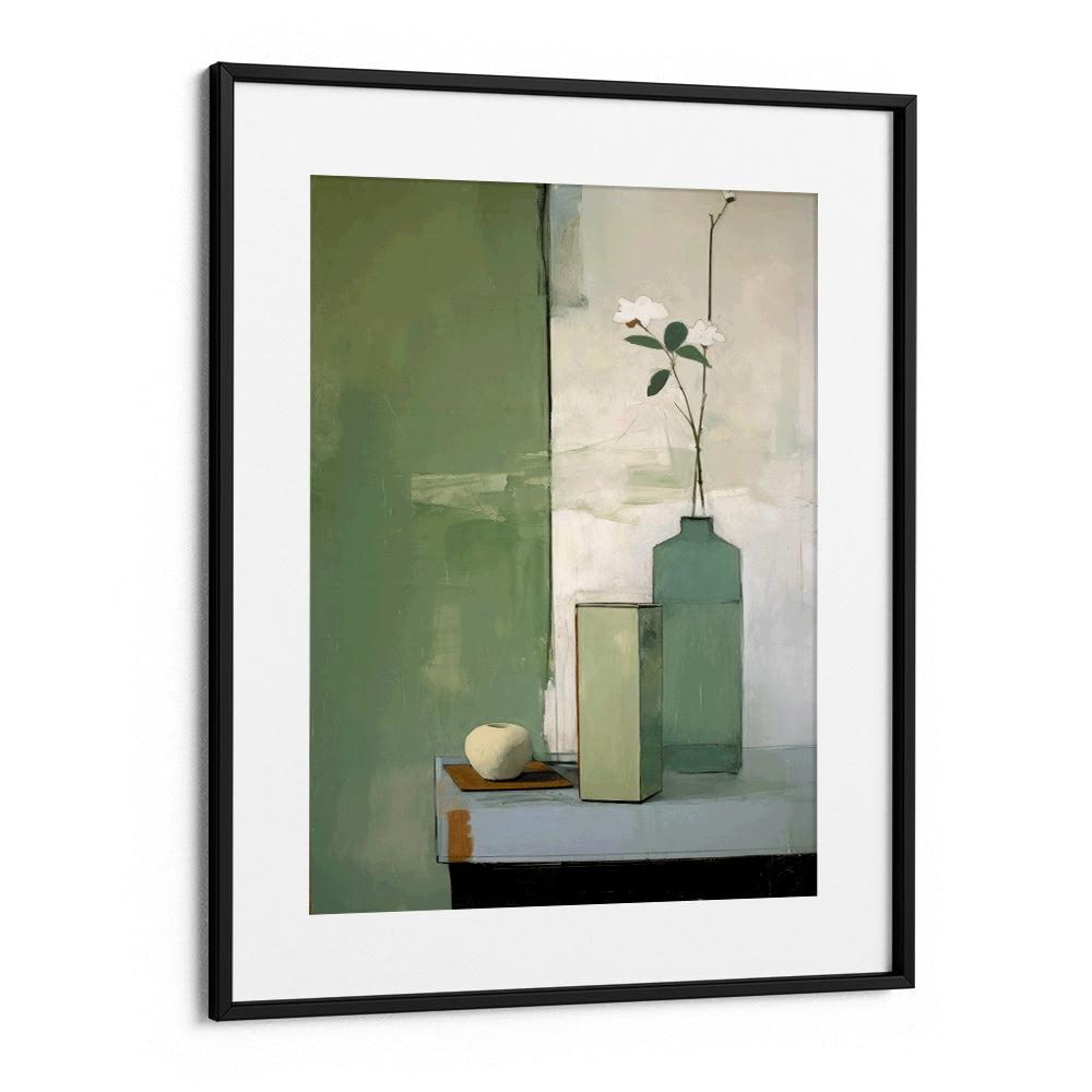 Green Still Life Canvas Paintings - XS / Matte Paper / Rolled Art - Nook At You
