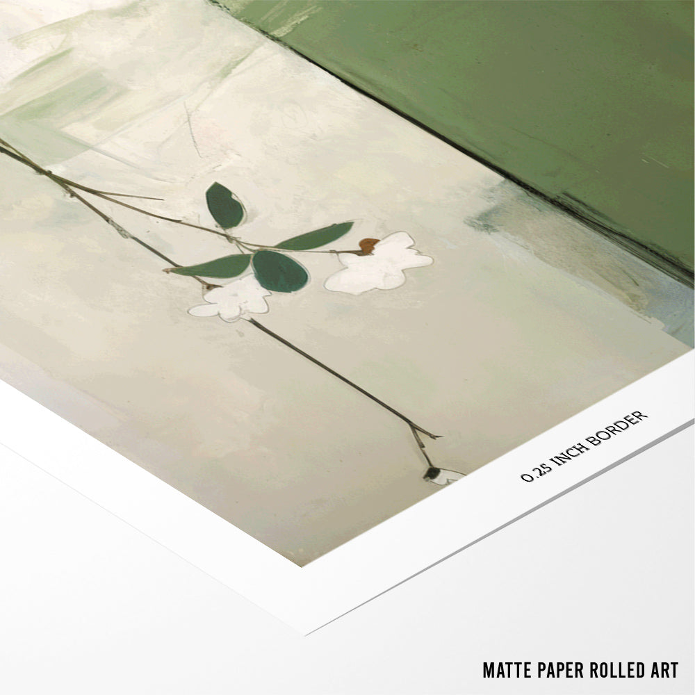 Green Still Life Canvas Paintings - XS / Matte Paper / Rolled Art - Nook At You