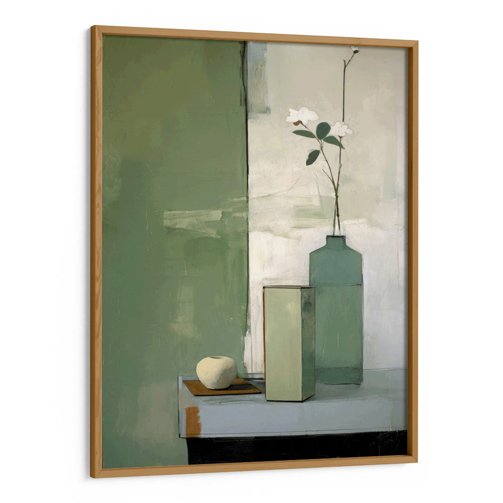Green Still Life Canvas Paintings - XS / Matte Paper / Rolled Art - Nook At You