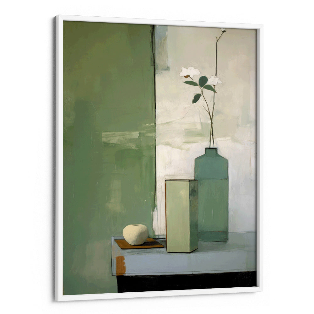 Green Still Life Canvas Paintings - XS / Matte Paper / Rolled Art - Nook At You