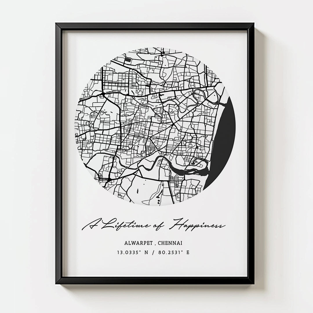 Custom Map White Custom Map Art – Minimalist White Street Map Print | Personalized Wall ...
