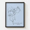 Personalized Line Art - Embrace (Powder Blue)