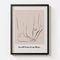 Personalized Line Art - Tip Toe (Beige)