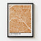 Custom Map Art - Mustard - Pantone